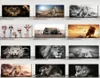 Animais de leopardo do grande leão africanos Pontos de arte de lona e impressão de lona Posters de arte de parede Pictures Lions Art Pictures for Living Room8322074