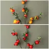 Decorative Flowers Artificial Flower Pomegranate Branch For Home Decor Fake Plants Red Berry Garden Accessories Christmas Decoration