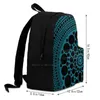 Backpack Ocean Aboriginal Art for Student School Laptop Bag de viagem Contemporary Bigambul Serpent