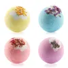 Accessoires 4pcs 100 g Badkugel Bombe Explosion Badekugel Blasen Meersalz Badkugel mit getrockneter Blume Deep Meersalz