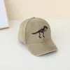 Boys Dinosaur Hat Embroidered Skeleton Baseball Cap Kids Water Wash Jeans Gray Hat Baseball Caps