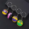 Basketball Keychain Star Nom Souvenir Sac de clés de trousse en caoutchouc En caoutchouc PVC Match Ball Sport Fans Collecble Gift For Men Friends