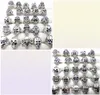 Lot en vrac entier 100pcs styles top mix bancs de crâne squelettes bijoux men039S partie cadeau favori des hommes de motteuse