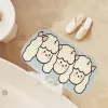 Tapetes de quarto de kawaii tapetes de área de cabeceira de cão criativo em forma de cão de tapete irregular carpete falso cashmere crianças brincam tapetes de entrada capacho de entrada