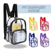 Ryggsäck transparent pvc klara ryggsäckar för tonåringar studenter barn vattentät skolväska sommarstrand stadion simtelefon
