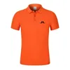 Summer Men Golf Shirt J Lindeberg Jersey Casual Short Sleeve Treasable عالية الجودة للبولو Tshirt Top 240401