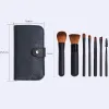 Kit 7pcs mini da viaggio da viaggio pennelli per trucco set portatile morbido aspra sfumatura di bellezza per ombretto per ombretto strumento per ciglia con borsa