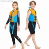 Life Vest Buoy Childrens opblaasbaar vest Boys Lifestyle Jacket Meisjes snorkelen zwempak Childrens Surfing snorkelen Swimsuitq240412