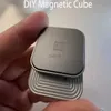 1FKL DECOMPRESSION TOY GAO Studio Magnetic Cube Push Slider Square Form Fidget Slider Diy Metal Decompression Desk Toys EDC For Adults Kids Gifts 240413