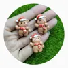 Decoratieve beeldjes Kawaii Cartoon Christmas Thema Flat Back Resin Crafts voor telefoondecor Diy Headwear Accessoires Scrapbook Embellishments