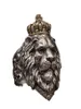 Punk punkowy Pierścień Lion Crown For Men Male gotycka biżuteria 714 Wielka rozmiar277K271B2187048