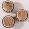 Storage Bottles Coffee Powder Seasoning Jar Acacia Wood Honey Large 600ML Glass Pot Kitchen Food Grade Sealed Bottle