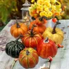Kwiaty dekoracyjne 37pcs sztuczny Halloween Dekor dynia symulacja warzyw DIY Dekoracja Dekoracja Dekoracja Przyjęcia zbiory