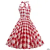 Casual Dresses Hepburn Style Lapel Cardigan Polka Dot Swing Retro Dress Cotton Women's Women