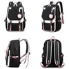 Bolsas de armazenamento Teenage Girlsbackpack Mulheres Daypack Bookbag com USB Charge Port School Bag 27L Backpack impermeável durável e duradouro