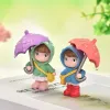 1/4pcs Car Umbrella Girl Girl Doll Micro Landscape Habndarfted Fairy Garden Desktop Figurines Home Decor Ornement Craft Gift