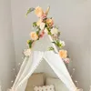 Dekorativa blommor Artificial Peony Garland Rose Flower Vine Wedding Arch for Decor Home Christmas Party Table Decoration