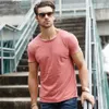 Męskie bluzy bluzy 100% czyste bawełniane męskie koszulka miękka miękka fitness letnia cienka koszulka męska odzież domowa o krótkim rękawie T-shirt mens c24325