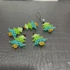 Dekorativa figurer Färgade julgranhandgjorda Crystal Cross Pendant Car Key Chain Crafts Gift
