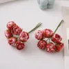 Flores decorativas 60pcs 2,5 cm Artificial Rose Bouquet Bouquet Tea Bud Bud Diy coreia de corpete Decoração de casamentos