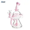 8.6 Inches Dab Rig Recycler Bong Showerhead Perc Hookahs 420 Glass Smoking Water Pipe Portable Oil Rig with 14mm Joint 2024 New