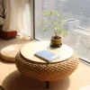 Simple Modern Rattan Woven Bed Side Table Tatami Coffee Tables Bedroom Zen Small Table Balcony Bay Window Tea Table