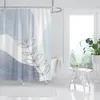 rideaux de douche à la maison pour salle de bain lignes morandi et fleurs rideaux de salle de bain imperméables rideaux de douche moderne 180x200