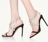 Elegant merk vrouwen aquazzurs komeet sandalen schoenen bloem juweel-achtige verfraaiingen dunne stiletto hakken dames feest bruiloft met doos eu35-43 nieuw