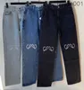 Jeans Dames Designer broekpoten open vork strakke capris denimbroek wit roze dikke dikke dikke slanke jean broek merk vrouwen kleding borduurwerk afdrukken waor