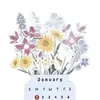 Decorative Figurines 1 Piece 2024 Bloomy Flowers Desk Calendar Small Funny Unique Flower