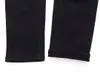 Мужские джинсы дизайнерские буквы печатные черные брюки Мужские и женские модные повседневные рок -брюки прямые джинсы на молнии на молнии.