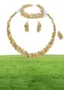 Серьги Ожерелье Прибытие Африканские ювелирные украшения наборы сердца XO браслет Дубай Золото для женщин для свадебной вечеринки Ring55561296739508