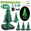 Flash Christmas Tree 3/7 Color Parts Kit Diy Gift Tree Kleur Veranderend Kerstboom 3D LED Flash Circuit Onderdelen Kerst decor