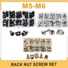 M5 M6 Phillips Rack Schroefmoer Set Bouten Wastoolmachines Metrische vierkante gat Hardware Serverschroeven Monteer clipkooi moeren assortiment kit