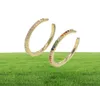 2019 new designer Women colorful CZ circle Ear Cuff Wrap Clip Earrings Gold color Wedding Piercing Dualpurpose jewelry earings7443841