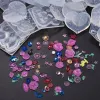 3D -nagelkonstdekorationer Silikonform för DIY UV HESIN Epoxy Cabochons Harts Gjutning Mögelhängen Charms smycken tillverkningsverktyg