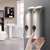 Liquid Soap Dispenser Wall Mounted Manual Foam Handwashing Fluid Bathroom Shower Gel Shampoo Holder