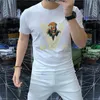 Nuovo 2024 Fashion Designer Mens Thirts Tesista Hot Drill Man T-Shirt Cotton Tees Cash Short Short Hip Hop Streetwear Luxury Tshirts Times M-4xl