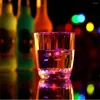 Украшение вечеринки Creative Led Light Swarging Cups Smart Liquid Active Plastic Cup Wedding Decort Champagne Beer Drinkware для баров