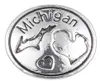 10pcllot 2017 Silver Michigan Snap Buttons 18 mm Charms Jewelry Snap dla DIY Srebrna Bransoletka 4267573