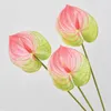 Fiori decorativi 4 pezzi simulazione anthurium andraeanum lind bouquet decorazioni per la casa ramo familia