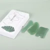 Green Aventurine Gouache Scraper Natural Jade Stone Guasha Set Neck Body Facial Massager Wrinkle Remover Beauty Tools Skin Care