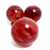 Decorative Figurines MOKAGY 8cm-9cm Red Smelting Quartz Stone Polished Crystal Ball Sphere For Healing 1pc