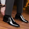 Men Pointed Toe Leather Shoes Mens Business Formal Bright Casual Wedding Plus Size 3848 Oxfords 240407