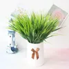 Decorative Flowers Artificial Plants Fake Green Grass Potted Bonsai Home Office Plastic Decoration Arrangement Ornament Garden