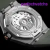 Элегантное запястье AP Watch Royal Oak Offshore 15720 -й авокадо зеленая тарелка зеленая лицо Золотой указатель 42 мм.