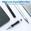 2 IN1 Kapazitiver Stift für Touchscreen -Stylusstift für Tablet -Handy -Mobiltelefon Softnibs Laptop Hochempfindlichkeit Dual für Dropship