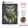 Evershine New Arrimal Animal Diamond Mosaic Owl Paintingフルスクエアラウンドドリル刺繍ドリームキャッチャーフェザー装飾