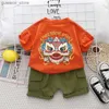 Clothing Sets Summer Children Cotton Baby Boy Girl Clothes Cartoon Bear T Shirts Bib Shorts 2Pcs/sets Infant Kids Fashion Toddler Tracksuits Y240412