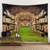 Tapestries Vintage Mystery Library Tapestry Pohemian Decorations for Room Wall Wall Canvas Tapiz de Pled